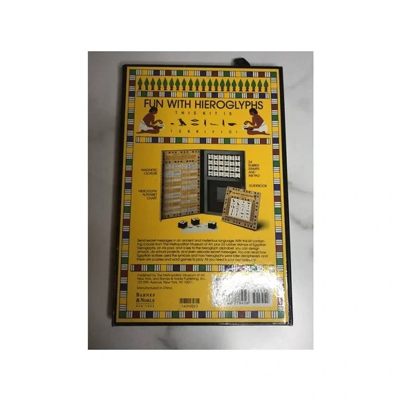 Metropolitan Museum of Art Hieroglyphic Stamp Kit set Vintage book Egyptian gift - Picture 11 of 16